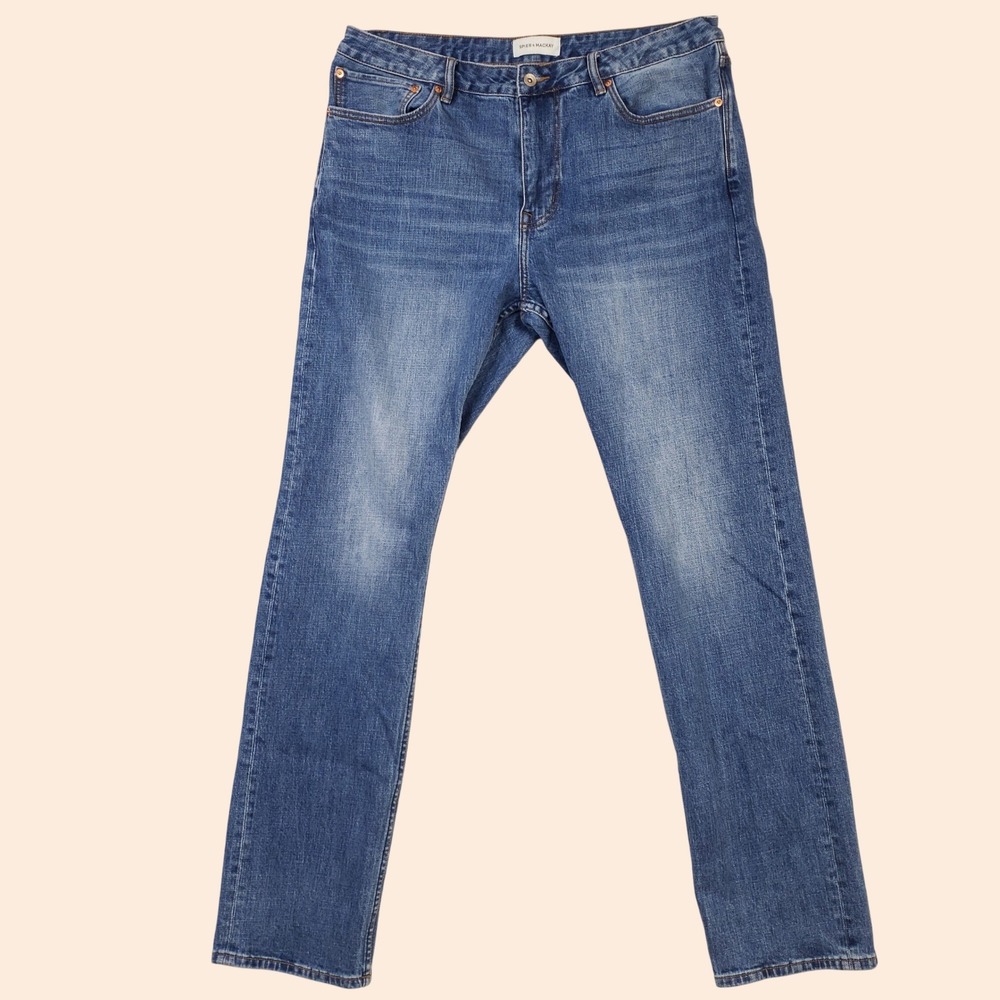 Spier and Mackay Jeans Men 40x36 Blue Contemporary Fit Medium Wash Denim Stretch